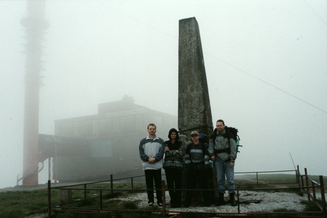 Já, Lenka, Jarda a Pepíček na vrcholu Kraľova hoľa.