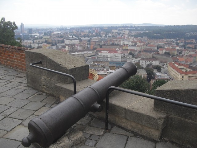 Výhled z hradeb na město Brno