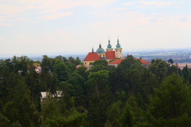 Výhled z rozhledny na Svatém Kopečku