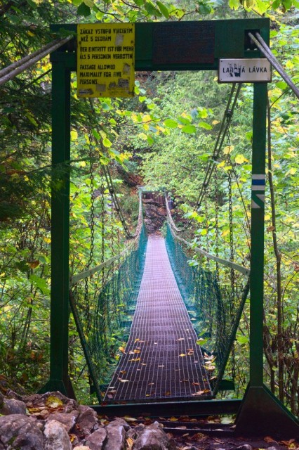 Üstie Kláštorské rokliny - most přes Hornád, Slovenský ráj