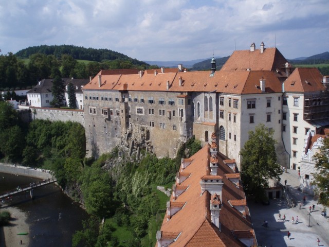 Pohled na Horní hrad z věže