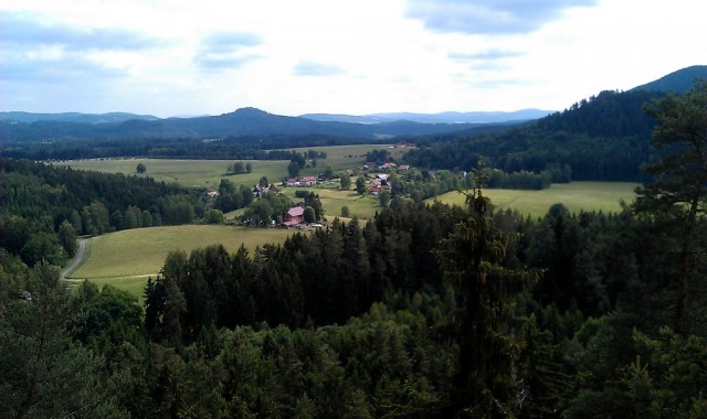 Výhled ze skalního hradu Šaunštejn - České Švýcarsko