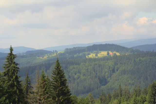 Výhled na Grůň z Bílého Kříže, Moravskoslezské Beskydy