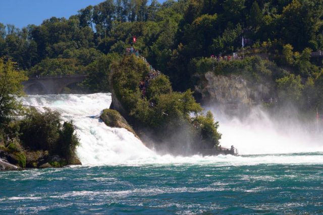 Rýnské vodopády - Neuhausen am Rheinfall, Švýcarsko